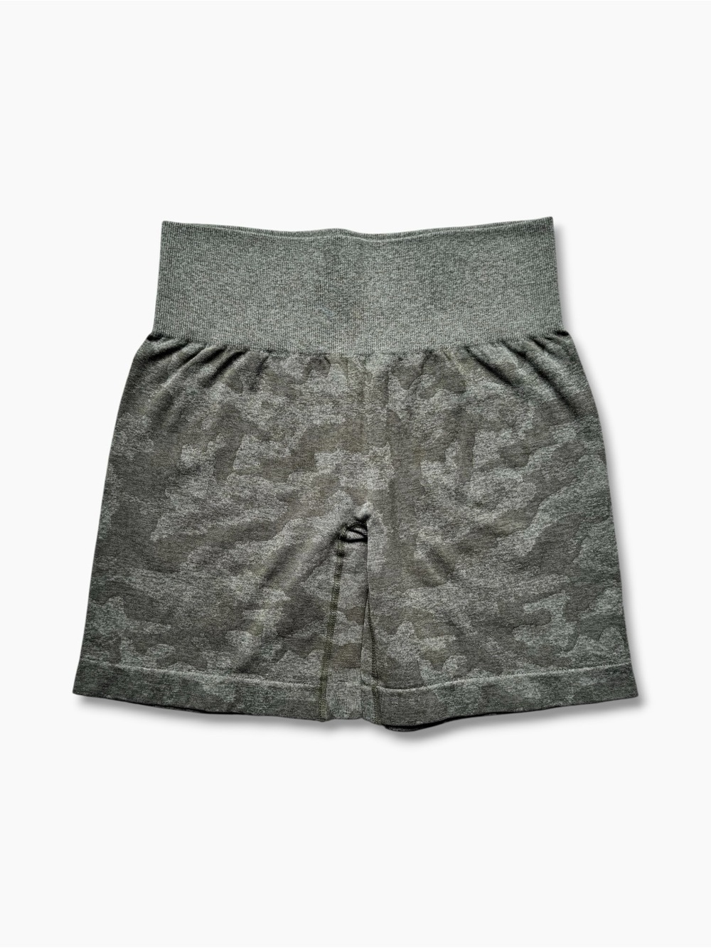 NVGTN Camo Seamless Shorts M Khaki Green High Rise Biker Gym